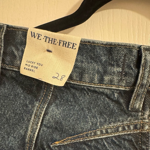 We The Free Dark Blue Wide Leg Jeans - Picture 6 of 6